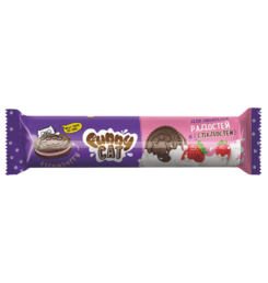 Funny Cat Strawberry Crème Chocolate Sandwich Cookie 158g